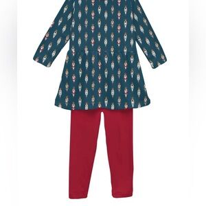 NWT! Kickee print long sleeve playtime outfit set
